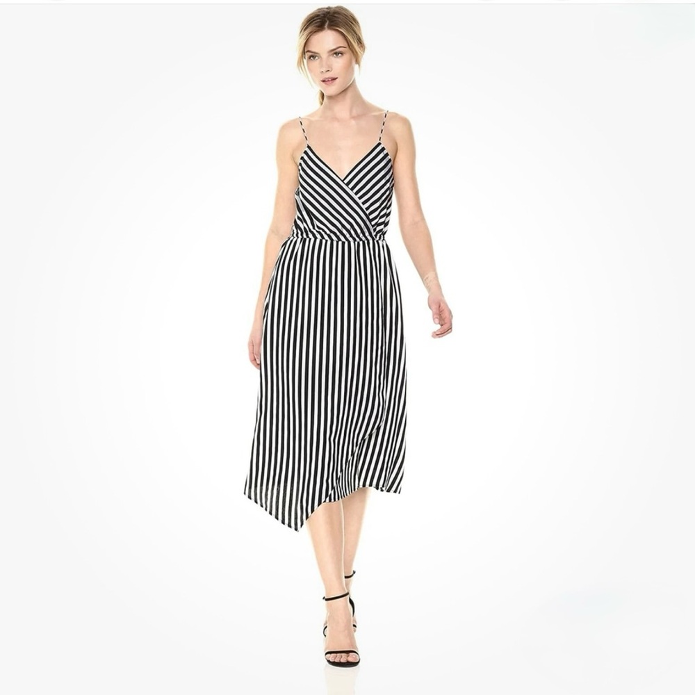 Anthropologie Tracy Reese Black and White Striped Midi Dress